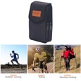 thumbnail image 5 of Bolsa De Teléfono Bolso De Teléfono Bolso de teléfono de tela Oxford para hombre Riñoneras con cremallera de doble capa (B Negro), 5 of 5
