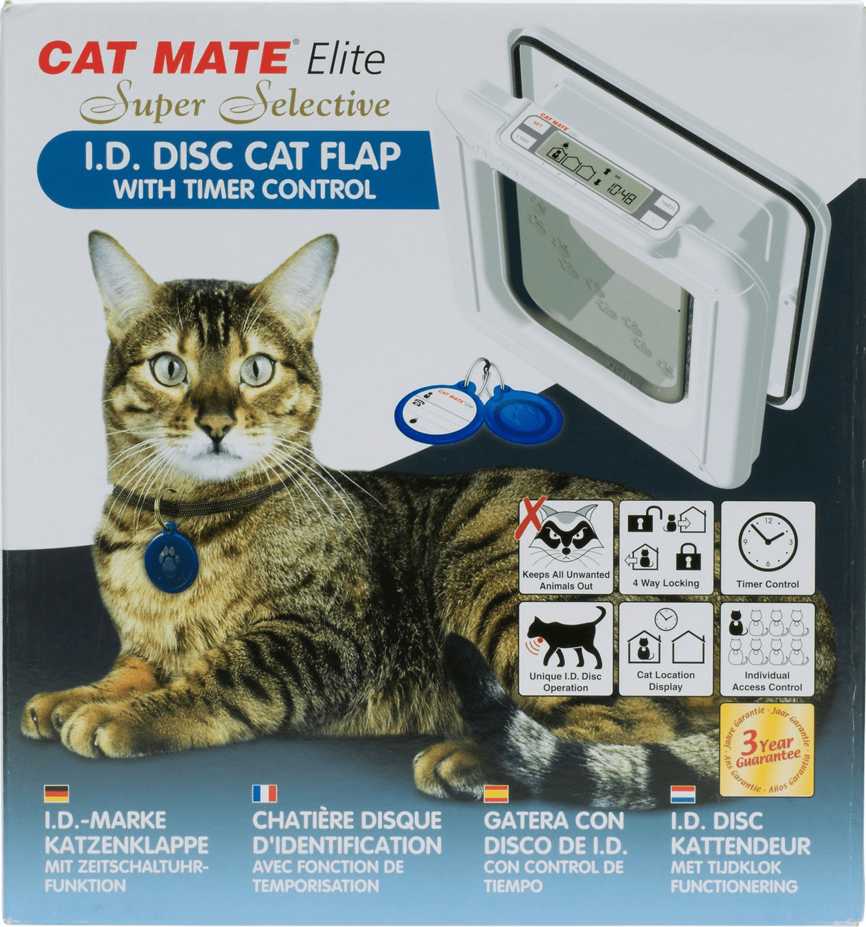 Cat Mate Elite I D Disc Cat Door For Entry And Exit Control With Timer Control White Walmart Com