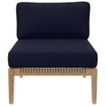 thumbnail image 6 of Modway Clearwater Outdoor Patio Teak Wood Armless Chair in Gray Navy, 6 of 8
