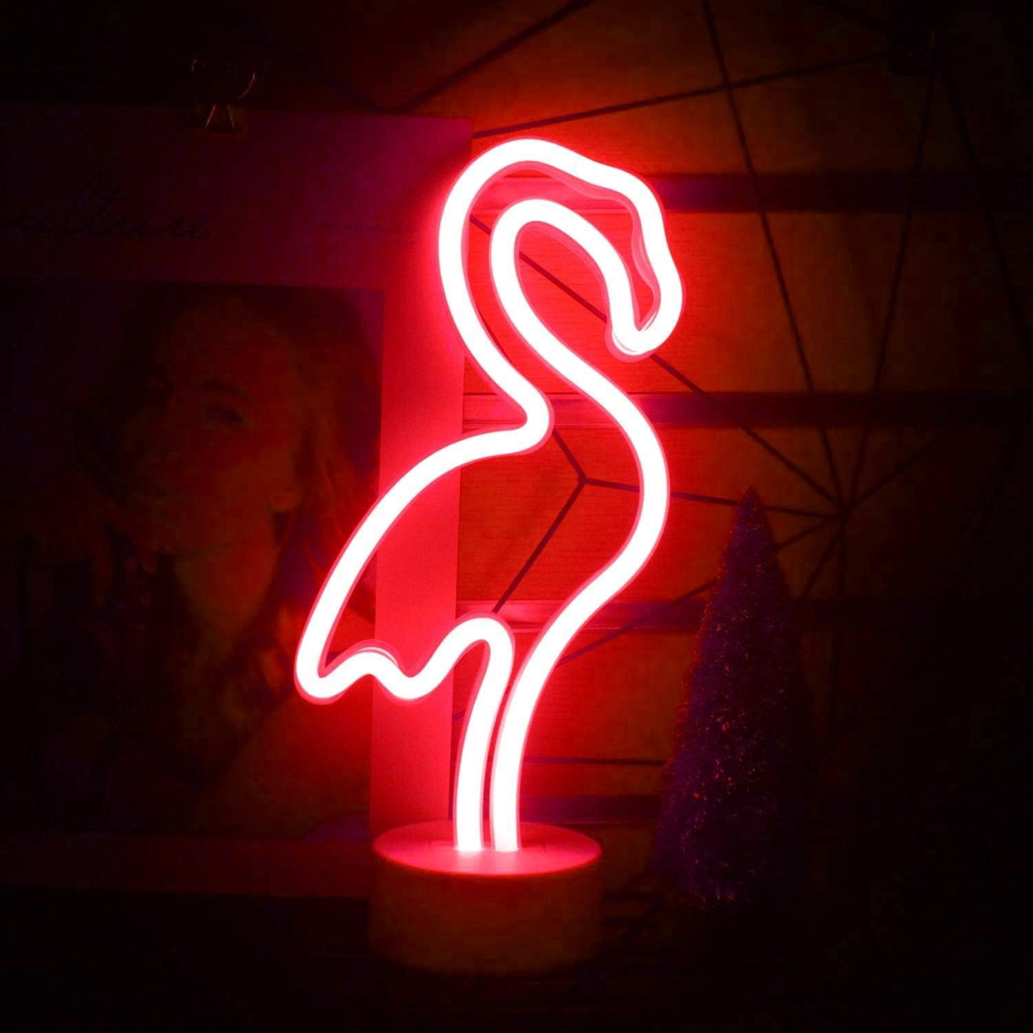 LINLIN Neon Night Light, LED Neon Signs Night Light Neon Lights Battery