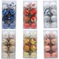 Christmas Ball Ornaments 8 Pcs - 2 inch Shatterproof Christmas Balls, Multi-Styles Decorations Indoor, Holiday Party Hanging Ornaments for Xmas Tree, Wreath, Vines, Blue