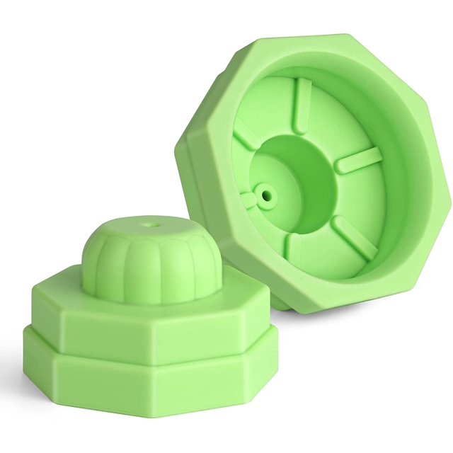 Universal Jar Sealer for Regular and Wide Mouth Mason Jars, Compatible with All Brands Vacuum Sealers, Made of Premium Food Grade Silicone, BPA Free, Canning Attachment Kit Supplies, 2 Pack, Green