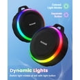 thumbnail image 3 of Altavoz de ducha Bluetooth Kunodi IPX7 resistente al agua con luces, 3 of 6