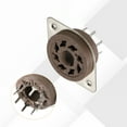 thumbnail image 5 of 8pin PCB Tube Socket Ceramics, Vacuum Tube Protect Tube Socket Brown for 12AX7, 12AU7 Tube Pack of 5,GZS8-F, 5 of 5