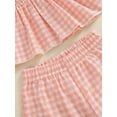 thumbnail image 7 of Suealasg Toddler Baby Girl Clothes Sleeveless Tie-Up Spaghetti Strap Plaid Tank Tops Pants Sets 6M 1T 2T 3T 4T 5T Little Girl Summer 2Pcs Outfits, 7 of 7
