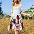 thumbnail image 4 of Vestido de manga corta con estampado de calabaza y cuervo de Harvest Love, ropa de verano, vestidos de noche de lujo, traje de verano para mujer, 4 of 7