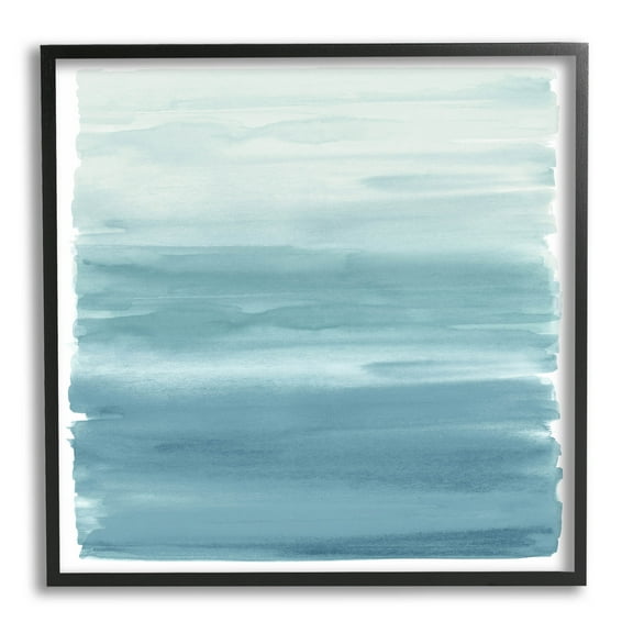 Stupell Industries Pale Blue Modern Gradient Graphic Art Black Framed Art Print Wall Art, Design by Allie Corbin