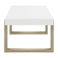 thumbnail image 3 of Nordic Coffee Table 47 Inch - Modern White Tabletop, Sleek Design, Living Room Accent Table, 3 of 5