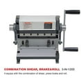 thumbnail image 2 of Kaka Industrial Metal Brake, 8 inch, 3-in-1 Combination Shear Brake Roll Machine, 20Ga, 90 degrees Slip Roll Machine 3-in-1/8, 2 of 8