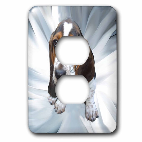 3dRose, Basset Hound, 2 plug outlet cover