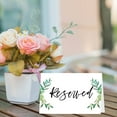 thumbnail image 5 of Koyal Wholesale Minimal Leaves Table Reserved Signs for Wedding Reception, Ceremony, Foldable Table Tent Cards, 16-Pack, 5 of 5