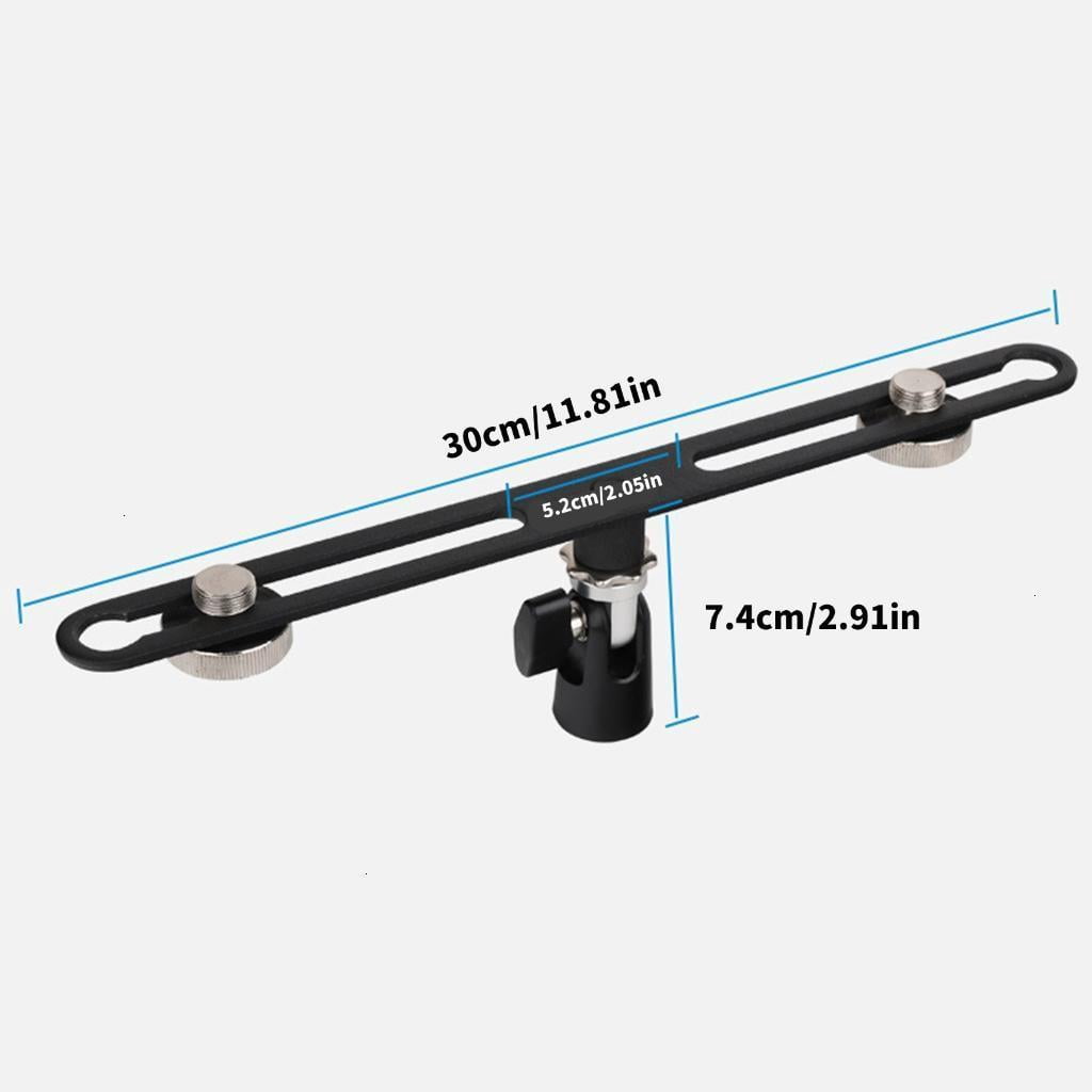 Mic Aluminum Stand Stereo Adjustable Arms Portable Design for Podcast Studio