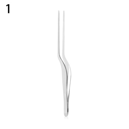 Hot Chef Plating Serving Presentation Barbecue Tongs Stainless Steel BBQ Clip Food Tweezer 1