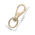 thumbnail image 2 of OUNONA 2Pcs Brass Metal Swivel Snap Hooks Clips for Outdoor Bag Straps and Lanyard Accessories, 2 of 8