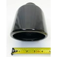 thumbnail image 5 of Exhaust Tip 2.50 Inlet 4.50 X 7.75 WRAM-45075-250-BC-SS Black Chrome 304 Stainless Slant Wesdon Exhaust Tip, 5 of 9