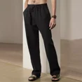 thumbnail image 4 of Pantalones Casuales De Lino De Algodón Sueltos Para Hombre, 4 of 8