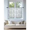 thumbnail image 4 of Sheer Curtains 54 Inch Length, Blue Grey Botanical Semi Sheer Curtains Light Filtering Window Treatment, Spring Floral Summer Farmhouse Privacy Voile Drapes for Living Room Bedroom 52x54 Inch, 4 of 7