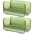 thumbnail image 1 of 2Pcs Stackable Plastic Water Bottle Organizer for Kitchen Countertop Storage Green Rectangular Design, 1 of 8