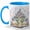 Blue, variant on Fairytale Castle Book Coffee Mug, Watercolor Castle Storybook Design, 11 oz Ceramic Cup