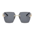 thumbnail image 2 of Gafas de sol Shiratori de mujer con borde sin montura y degradado negro, 2 of 6