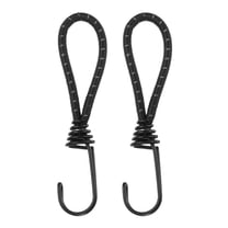 Uxcell 2Pcs Bungee Cord with Hooks 6.3" Rubber Bungee Cords for Outdoor Camping Straps, Black
