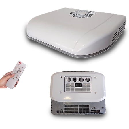 12V 10000BTU Rooftop RV Air Conditioner, Electric AC Unit with Scroll Compressor for Truck, Trailer, Motorhome, Tractor, Camper (Fast Cooling)