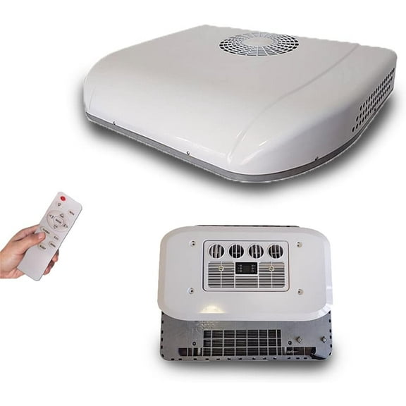 12V 10000BTU Rooftop RV Air Conditioner, Electric AC Unit with Scroll Compressor for Truck, Trailer, Motorhome, Tractor, Camper (Fast Cooling)
