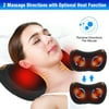 Neck Massager Electric Back Massager with Heat Electric Massage Pillow with Deep Tissue Kneading for Shoulders,Waist,Foot and Full Body Muscle Pain Relief,Stress Relax at Home Office and Car