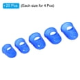 thumbnail image 3 of Uxcell Rubber Finger Tips Silicone Thumb Fingertip Protector Thimble for Guitar Playing Blue 5 Size 20 Pack, 3 of 6