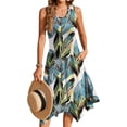 thumbnail image 3 of Fantaslook Floral Tank Dresses for Women Flowy Sleeveless Asymmetrical Hem Dress Beach Sundress with Pockets, 3 of 8
