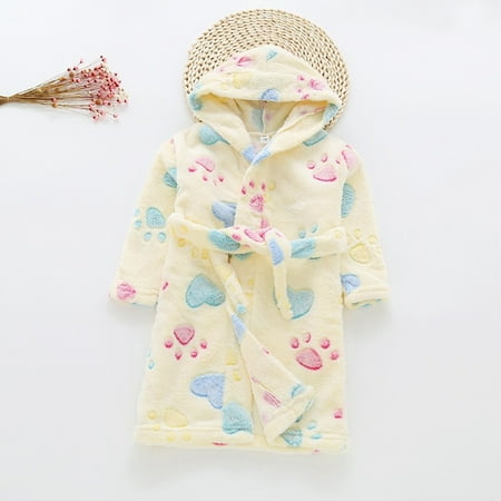 

Bessbest New Year Cartoon Boys Girls Sleepwear Nightrobe Bathrobes Baby Toddler Flannel Girls Coatjacket