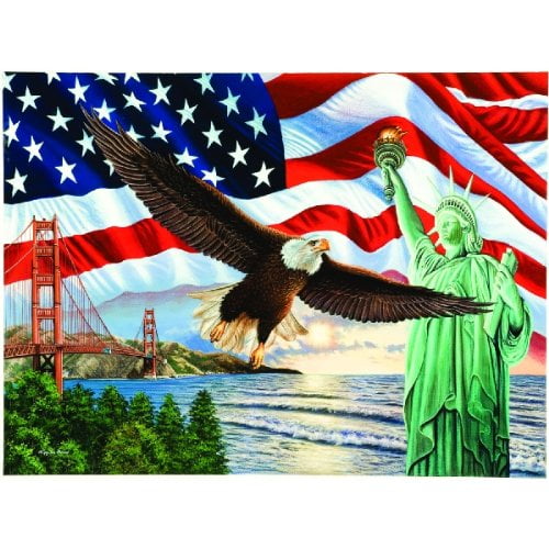 Bald Eagle & To Honor The American Flag MiniPix Bundle of 2 Mini Puzzles 