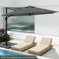 thumbnail image 4 of Costway 9 FT Patio Cantilever Umbrella with Sun-Protective Canopy, Top Air Vent Cross Base Gray, 4 of 10