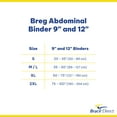 Abdominal Binder 9” & 12” A4467 Compression and Support for Rib