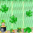 thumbnail image 2 of Shamrock Tinsel Fringe Curtains and Balloons for St. Patrick's Day, 2 of 8
