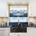 thumbnail image 5 of Yayeee Kitchen Curtains Tier Pair Light Filtering 27"x36" Rod Pocket Short Cafe Window Panel, Watercolor Mountains, 5 of 7