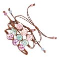 thumbnail image 4 of Pulsera de flores eternas artesanal de 3 piezas, pulsera única de flores secas, joyería elegante para ocasiones especiales., 4 of 8