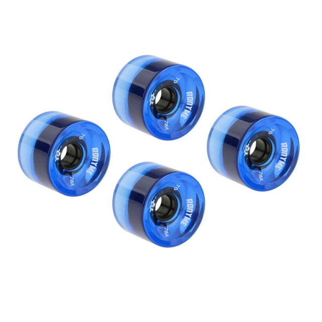 Paquete de 4 ruedas de monopatín de 70 mm 78A sin cojinetes para monopatines estándar, cruceros, longboards y monopatines eléctricos para patinaje de Azul Soledad Ruedas de skate