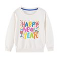 thumbnail image 2 of Chandails en Molleton pour Petites Filles 2025 Coton Manches Longues Col Rond Chandail Chemise pour Enfants Blanc, 2 of 5