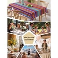 thumbnail image 5 of Rainbow Striped Table Cloth, Red Blue Yellow Geometric Abstract Waterproof Tablecloth for Rectangle Tables, Reusable Washable Fabric Table Cover for Restaurant Kitchen Dining Tables 60"x102", 5 of 6