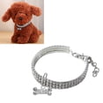 thumbnail image 4 of Collar de perro de diamantes de imitación de 1 pieza, cadena de cuello de gato elástica creativa con encanto para mascota, cachorro, gatito (tamaño blanco S 20CM + 5CM), 4 of 4