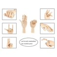 thumbnail image 3 of 7inch Wooden Sectioned Opposable Articulated Left/Right Hand Figure Manikin Hand Model for Drawing, Sketching, Painting (Left+Ri, 3 of 5