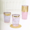 thumbnail image 5 of Efavormart 25 Pack Blush Crystal Plastic Tumbler Drink Glasses With Gold Rim, 10oz Disposable Party Cups, 5 of 11