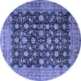 thumbnail image 1 of Ahgly Company Indoor Round Persian Blue Traditional Area Rugs, 4' Round, 1 of 4