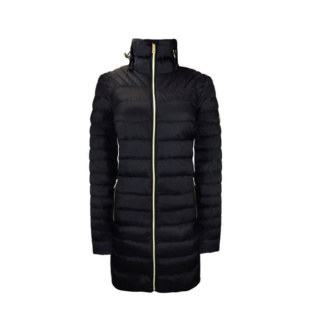 Michael MIchael Kors Black Down Packable Puffer Coat with Hood, Black XL -  
