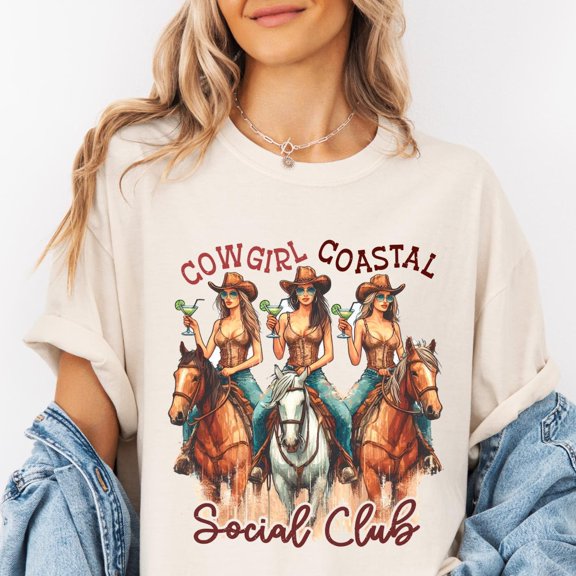 Sam Soft Coastal Cowgirl Shirt, Western Summer Shirt, Summer Vibes, Cowgirl T-shirt, Cowboy Shirt, Beach Shirt, Mermaid Shirt, TeeFull Size S-5XL