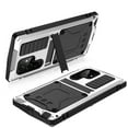 thumbnail image 4 of Allytech Heavy Duty Protective Case for Samsung Galaxy S21 Ultra, [Built-in Tempered Glass Screen Protector] [Wireless Charging] Rugged Dustproof Anti-Drop Hang Rope Case with Hidden Kickstand, Silver, 4 of 8