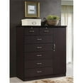 thumbnail image 2 of Bowery Hill 7 Drawer Chest with Locks on 2 Drawers and 1 Door in Chocolate Wood, 2 of 5