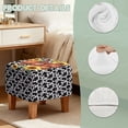 thumbnail image 7 of SCRAWLGOD Highland Sunflower Cow Print Square Ottoman Cover 13x13x15 inch Polyester Washable Ottoman Slipcovers Stretch Foot Stool Foot Rest Protector for Living Room Bedroom, 7 of 7