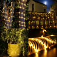 thumbnail image 7 of Solar Rope Lights Outdoor ,39ft 100 LED Rope Lights Waterproof , Clear PVC Tube Warm White Fairy String Lights for Deck Pool Yard Tree Fence Garden Porch RV Party Balcony Camping, 7 of 7